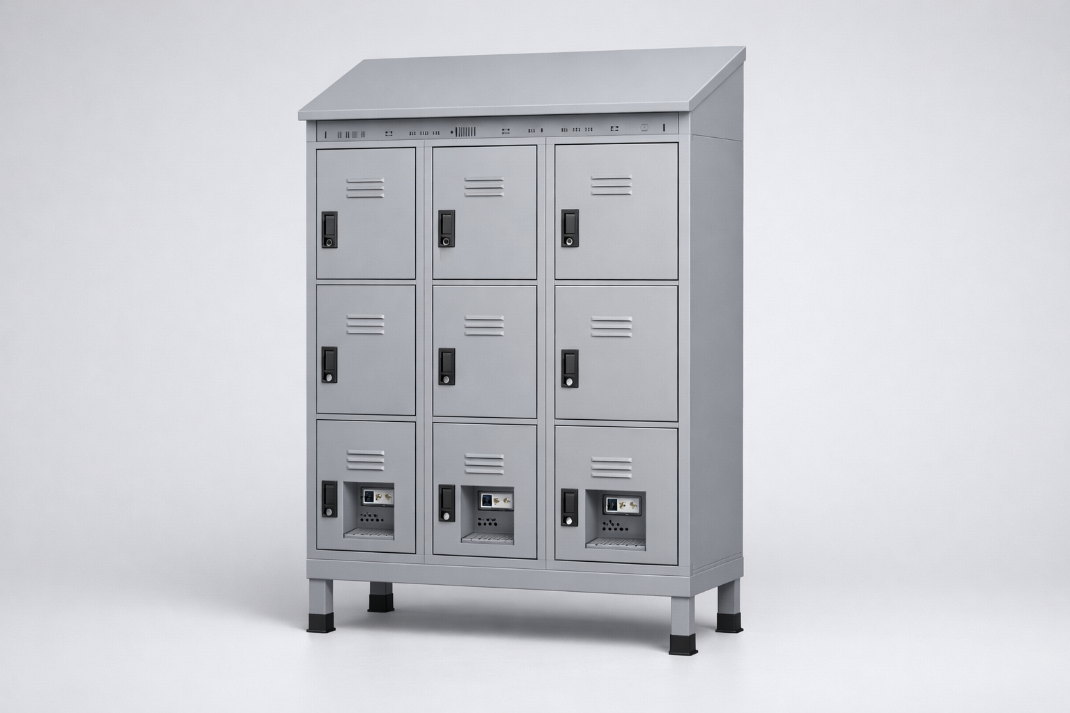 MSUV skříňka MSus 333v – na nohách, z daszkiem - combining personal or garment storage with controlled