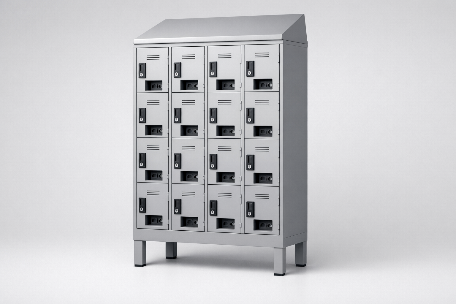 MSUV skříňka MSus 345v – na nohách, z daszkiem - combining personal or garment storage with controlled