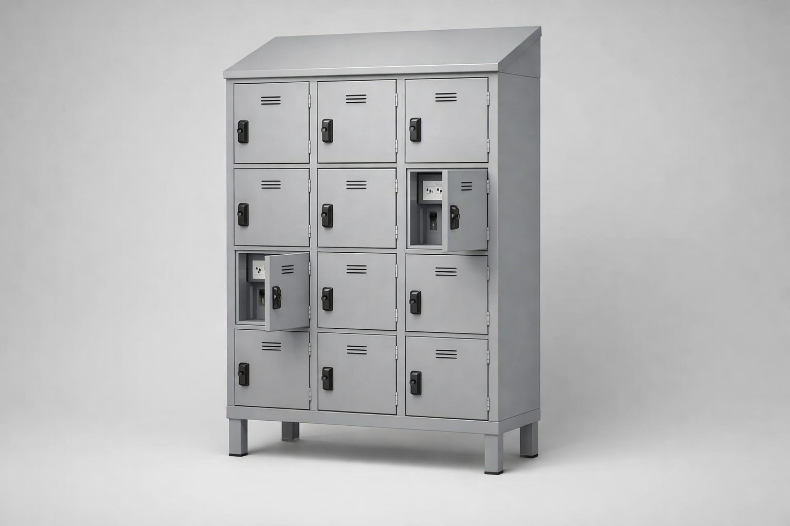 MSUV skříňka MSus 326v – na nohách, z daszkiem - combining personal or garment storage with controlled