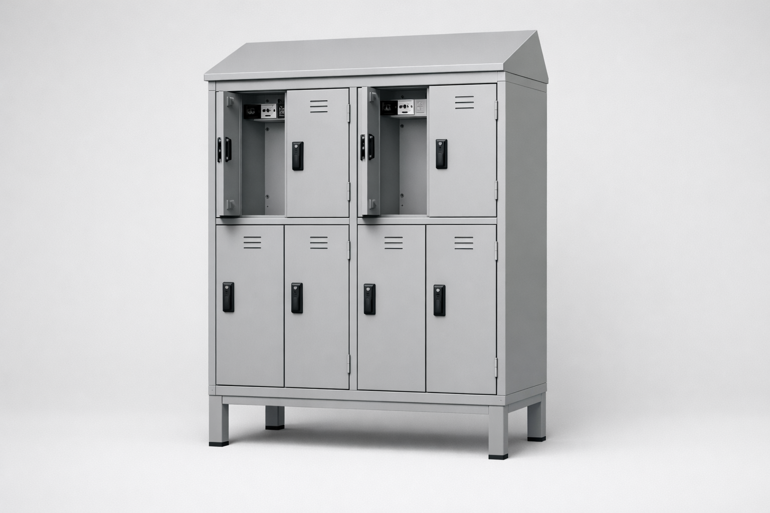MSUV skříňka MSus 432v – na nohách, z daszkiem - combining personal or garment storage with controlled