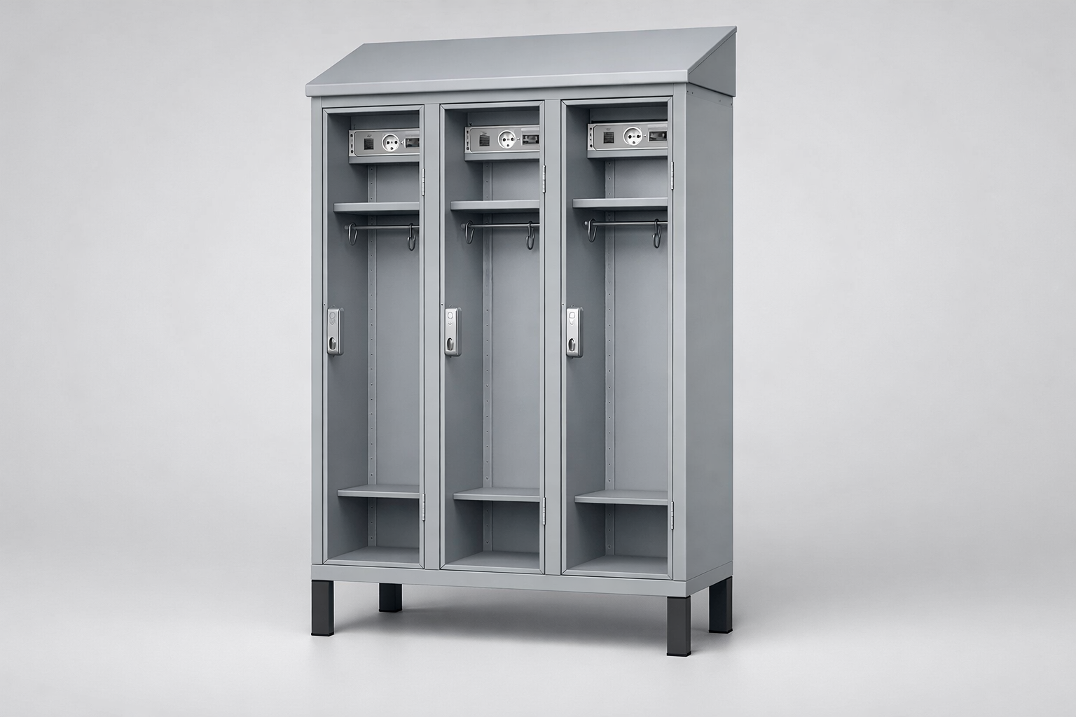 MSUV skříňka MSus 413v – na nohách, z daszkiem - combining personal or garment storage with controlled