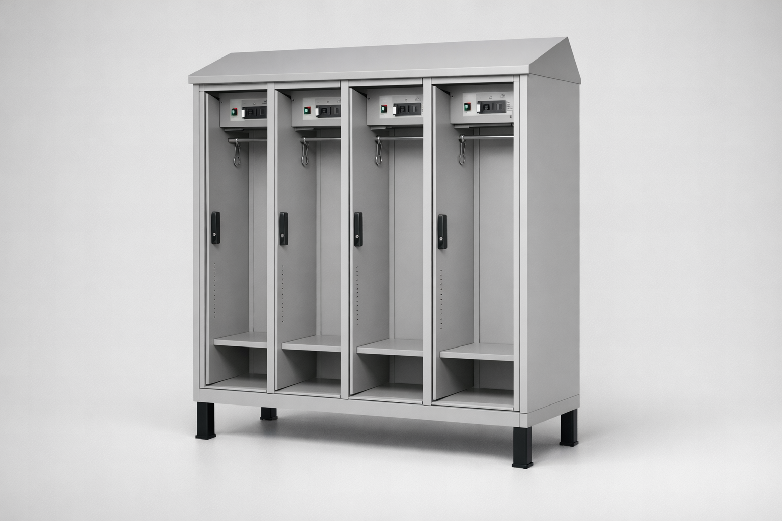 MSUV skříňka MSus 414v – na nohách, z daszkiem - combining personal or garment storage with controlled