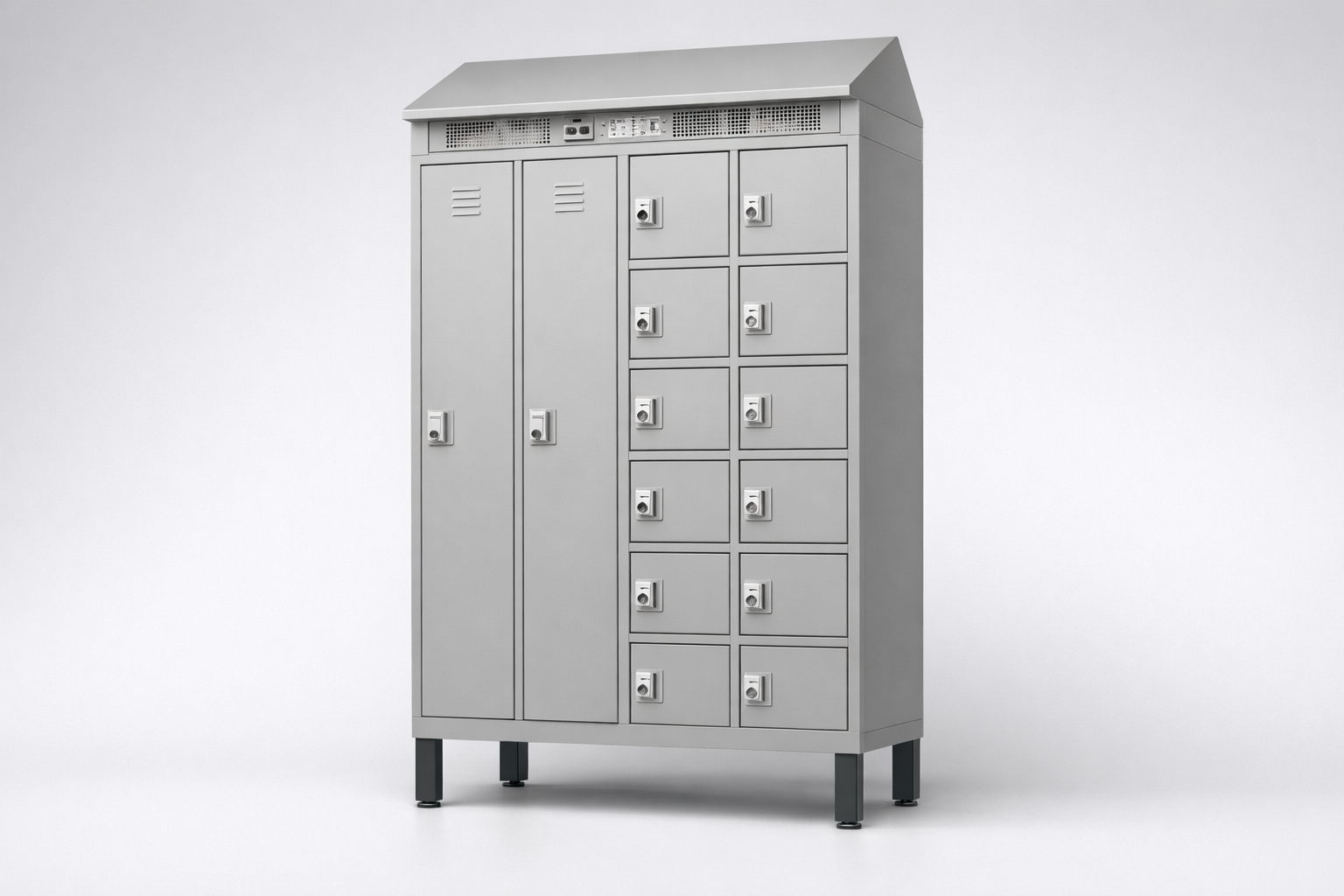 MSUV skříňka MSus 436v – na nohách, z daszkiem - combining personal or garment storage with controlled