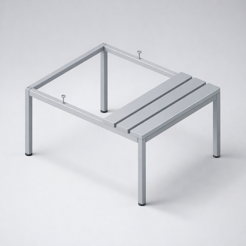 Podstavec pro skříně WSU a MSU P 321 W – Podstawy z siedziskiem z listew drewnianych - rozšíření kompatibilních skříňových řad o nástavce