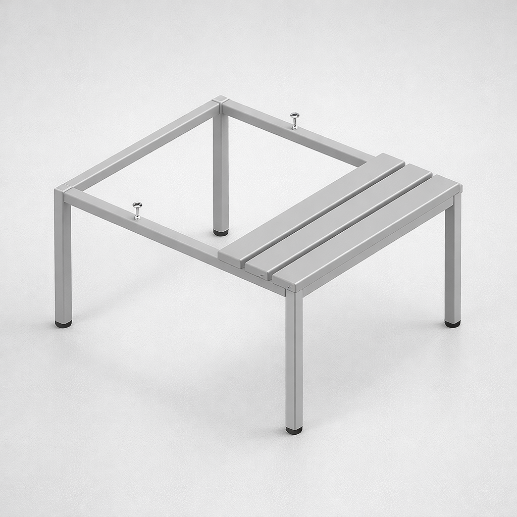 Podstavec pro skříně WSU a MSU P 321 W – Podstawy z siedziskiem z listew PCV - rozšíření kompatibilních skříňových řad o nástavce