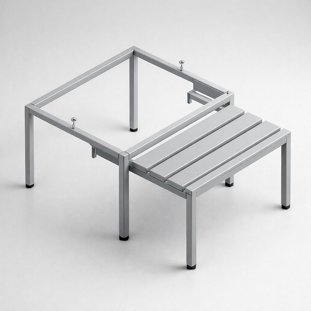 Příslušenství WSU / MSU Pw 311 W – Podstawy z wysuwanym siedziskiem z PCV - rozšíření kompatibilních skříňových řad o nástavce