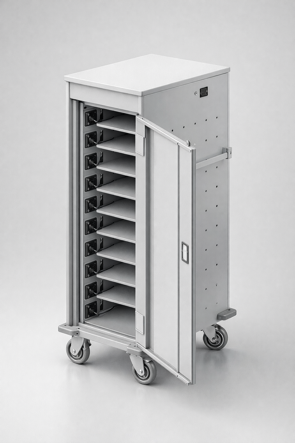 Vozík na notebooky WNL 0514061003 - kontrolovaný oběh, nabíjení a efektivní přesun