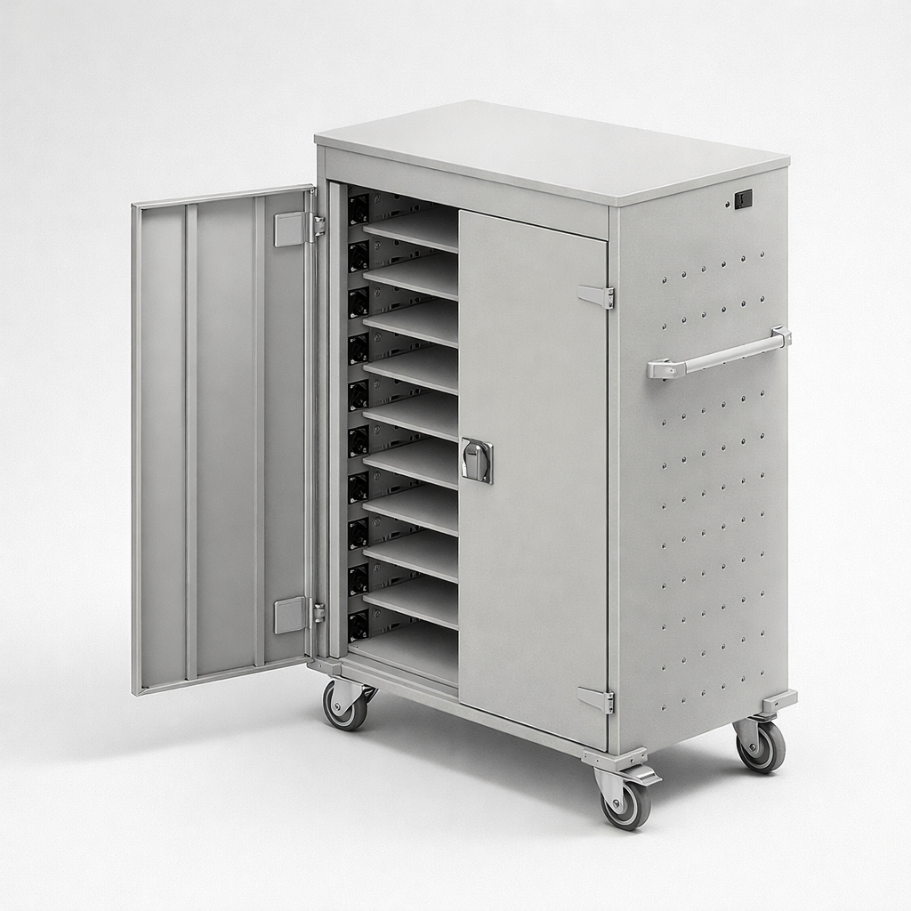 Vozík na notebooky WNL 0614051018 - kontrolovaný oběh, nabíjení a efektivní přesun