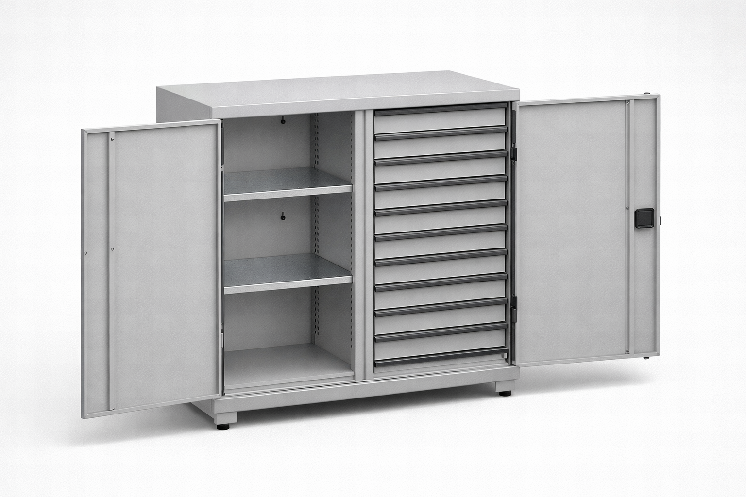 Dílenská skříň MSW112/5-15 - uspořádání nářadí, komponentů a servisního vybavení