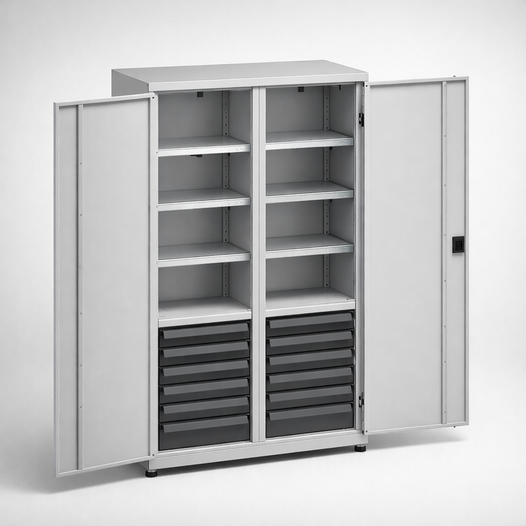 Dílenská skříň MSW212/5-30 - uspořádání nářadí, komponentů a servisního vybavení