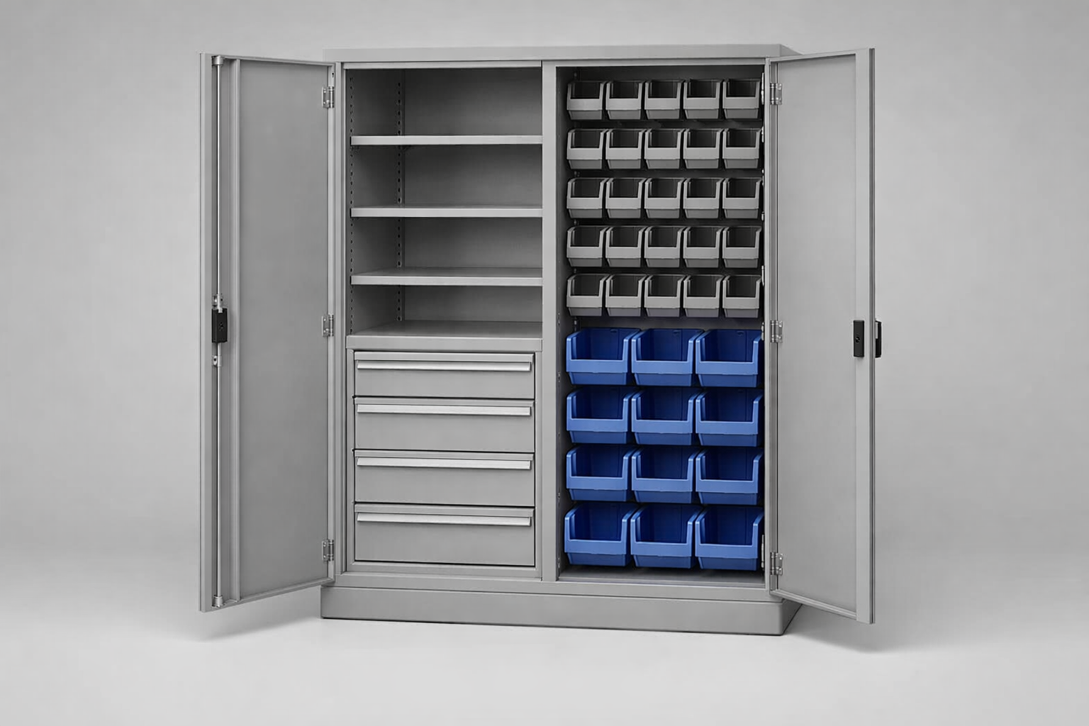 Dílenská skříň Pojemnik warsztatowy S2/h63 - WYSOKI - uspořádání nářadí, komponentů a servisního vybavení