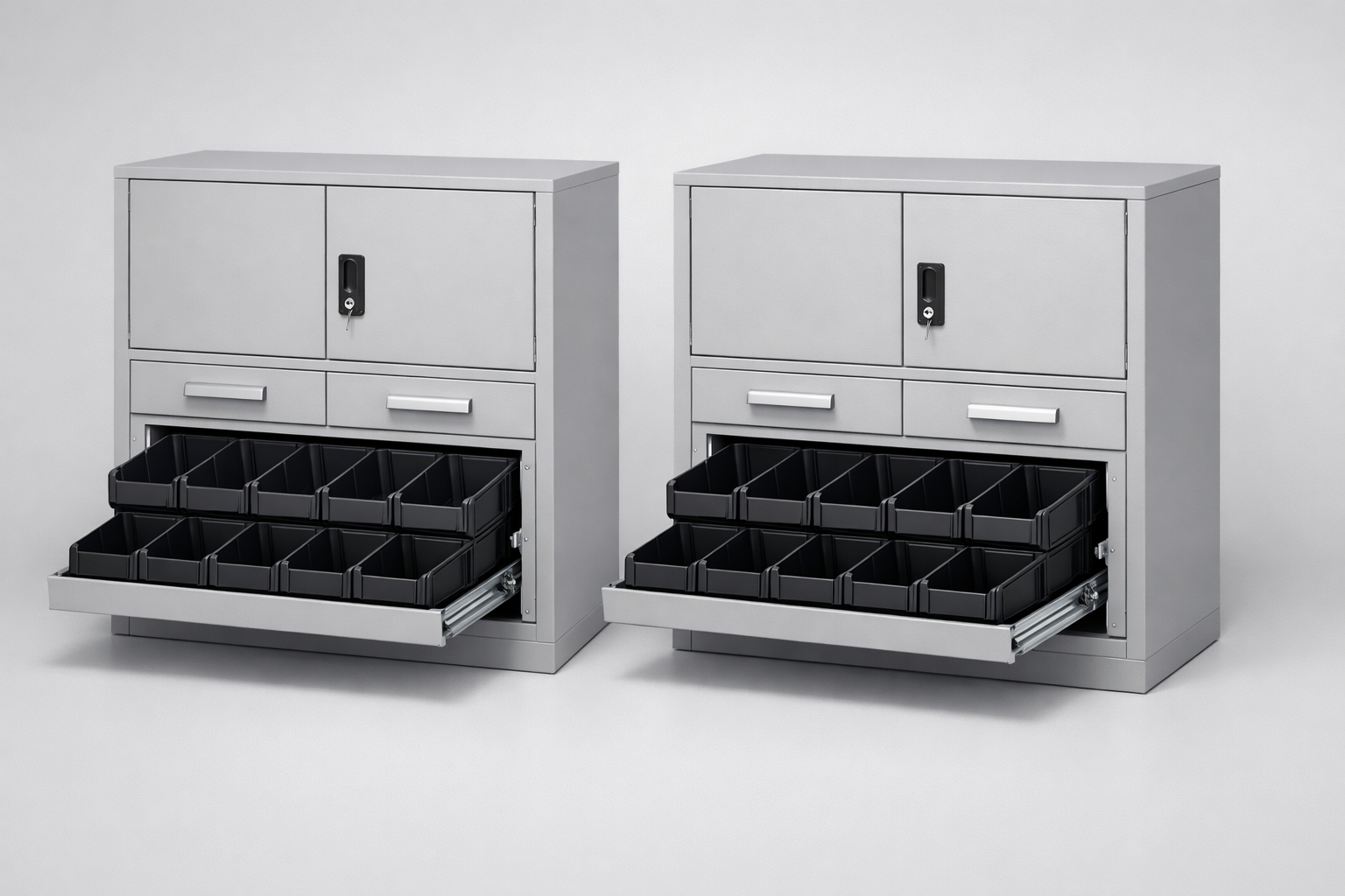 Dílenská skříň S1/h63 – 2 szt. - uspořádání nářadí, komponentů a servisního vybavení