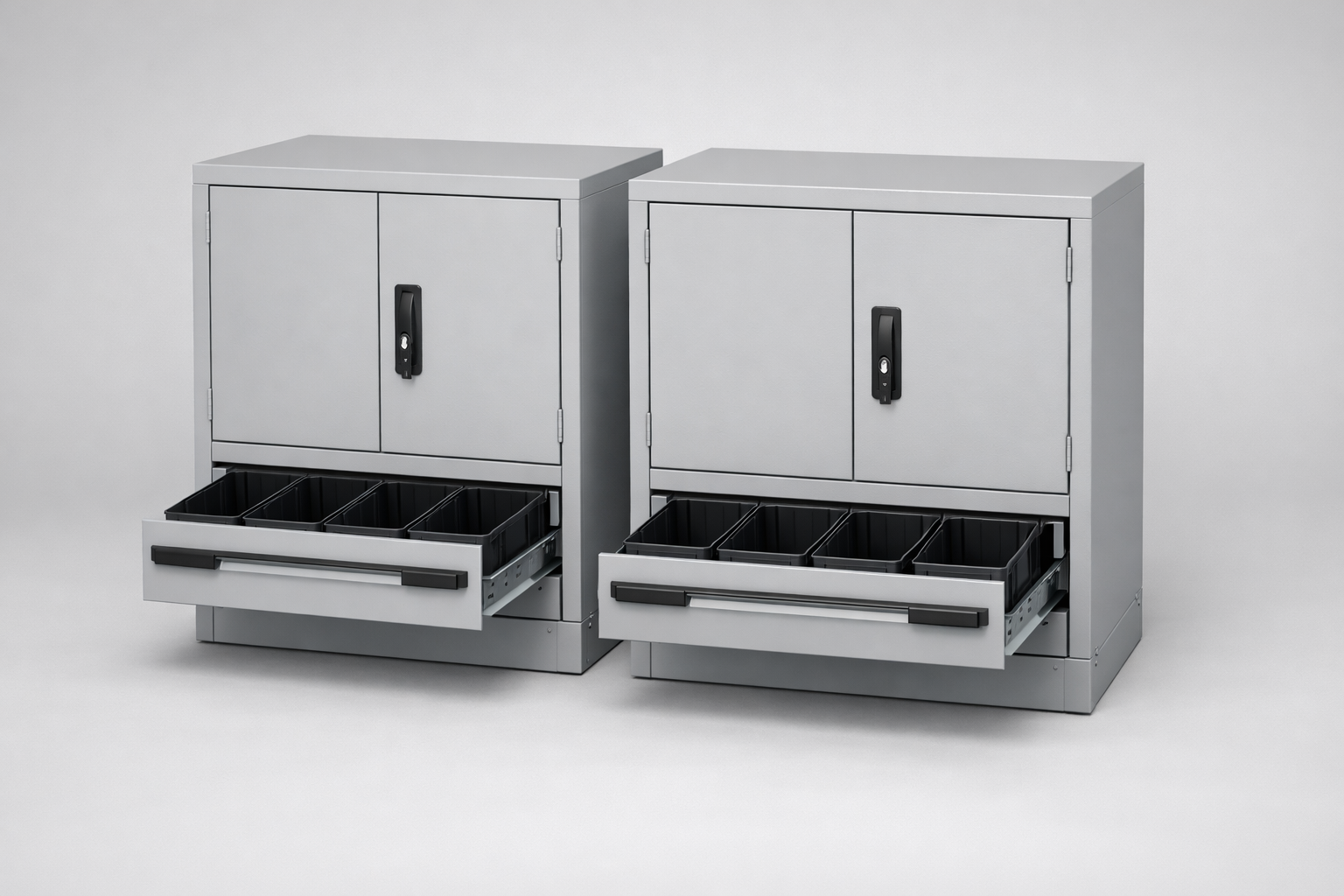 Dílenská skříň S2/h63 – 2 szt. - uspořádání nářadí, komponentů a servisního vybavení