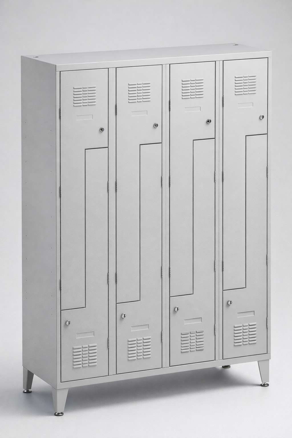 Šatní skříň typu L Sul 34 W st – na nohách - efektivní využití prostoru šatny při zachování plné