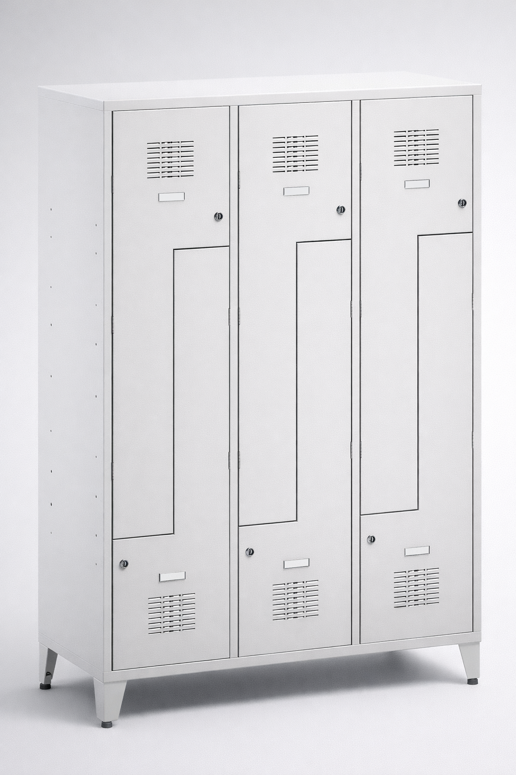 Šatní skříň typu L Sul 43 W st – na nohách - efektivní využití prostoru šatny při zachování plné