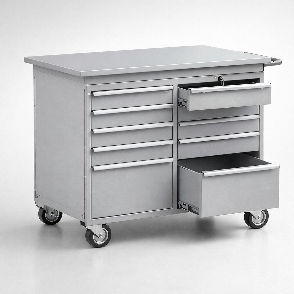 Dílenská skříň SzwN 252 - uspořádání nářadí, komponentů a servisního vybavení